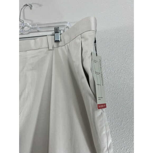 Perry Ellis Mens Premium Twill Khaki No Iron Cotton Pants Size 44x30 - Picture 4 of 12